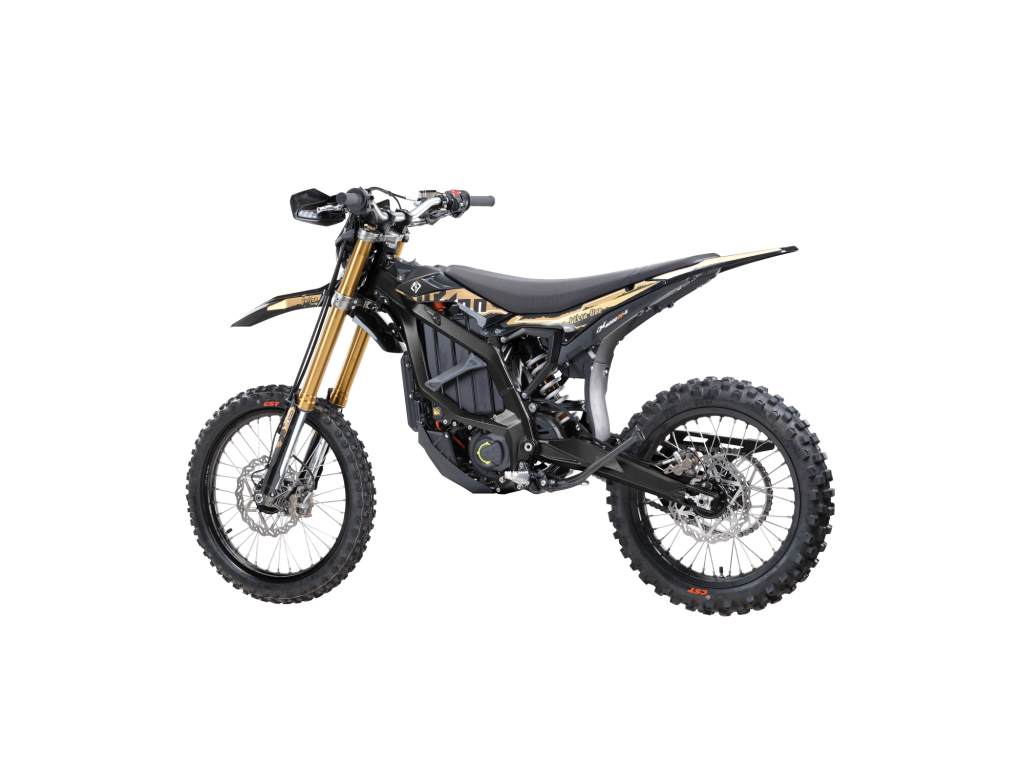 Surron Ultra Bee HP electric dirt bike in the showroom
